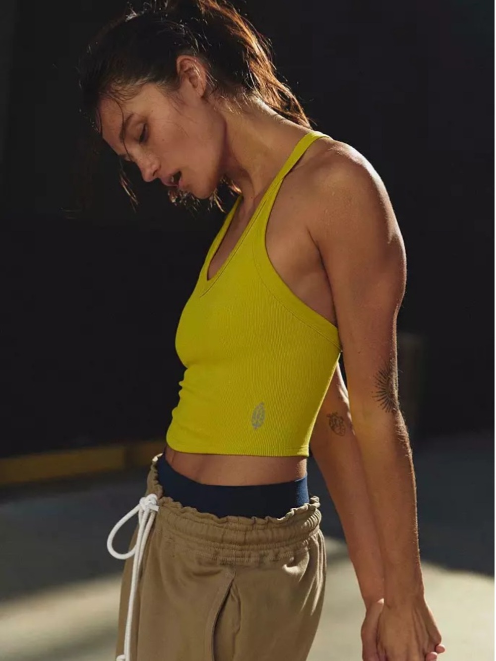 Free People Yellow Racerback Ribbed Camisole - Picture 3 of 4